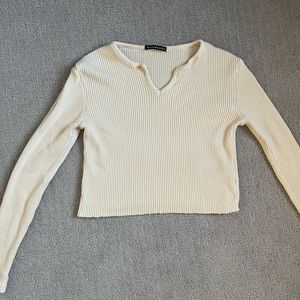 long sleeve knit brandy sweater top